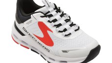Pantofi sport SKECHERS albi, GLIDE-STEP PLUS, din material textil