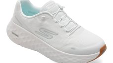 Pantofi sport SKECHERS albi, GO WALK MAX CUSHIONING FLEX, din material textil