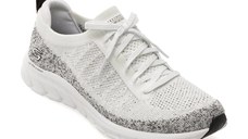 Pantofi sport SKECHERS albi, PURE FLEX, din material textil