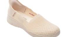 Pantofi sport SKECHERS albi, SEAGER, din material textil