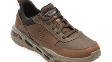 Pantofi sport SKECHERS ARCH FIT ORVAN maro din piele naturala pentru barbati