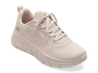 Pantofi sport SKECHERS bej, BOBS B FLEX HI, din material textil - 1