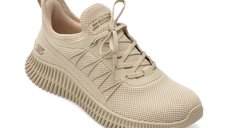 Pantofi sport SKECHERS bej, BOBS GEO, din material textil