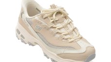 Pantofi sport SKECHERS bej, D LITES, din material textil si piele naturala