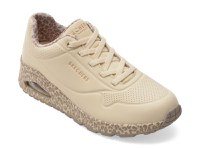 Pantofi sport SKECHERS bej, UNO, din piele ecologica - 1