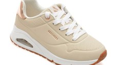 Pantofi sport SKECHERS bej, UNO GEN, din piele ecologica