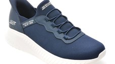 Pantofi sport SKECHERS bleumarin, BOBS SQUAD CHAOS, din material textil