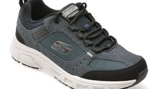 Pantofi sport SKECHERS bleumarin, OAK CANYON, din material textil si piele naturala