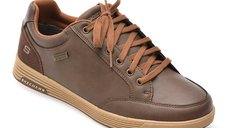 Pantofi sport SKECHERS CAVELL maro din piele ecologica