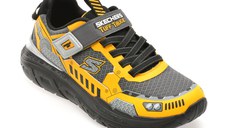 Pantofi sport SKECHERS galbeni, SKECH TRACKS, din material textil
