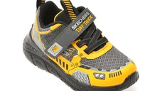Pantofi sport SKECHERS galbeni, SKECH TRACKS, din material textil
