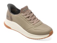 Pantofi sport SKECHERS gri, BOBS SQUAD 4, din piele ecologica - 1
