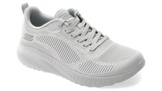 Pantofi sport SKECHERS gri, BOBS SQUAD CHAOS, din matrerial textil