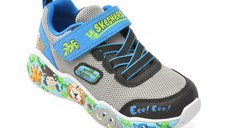 Pantofi sport SKECHERS gri, PLAY SCENE, din material textil