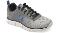 Pantofi sport SKECHERS gri, TRACK, din material textil