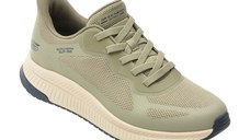 Pantofi sport SKECHERS kaki, BOBS SQUAD 4, din material textil