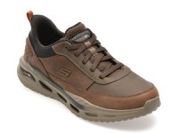 Pantofi sport SKECHERS maro, ARCH FIT ORVAN, din piele naturala - 1