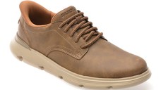 Pantofi sport SKECHERS maro, GARZA, din piele naturala
