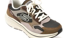 Pantofi sport SKECHERS maro, GO RUN CONSISTENT 2.0, din material textil si piele naturala