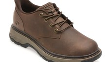 Pantofi sport SKECHERS maro, LOCKETT, din piele naturala