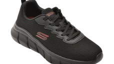 Pantofi sport SKECHERS negri, BOBS B FLEX, din material textil