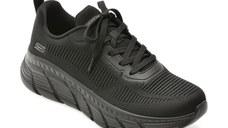 Pantofi sport SKECHERS negri, BOBS B FLEX HI, din material textil