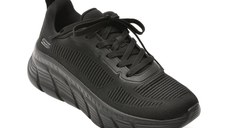 Pantofi sport SKECHERS negri, BOBS B FLEX HI, din material textil