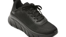 Pantofi sport SKECHERS negri, BOBS B FLEX HI, din material textil
