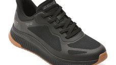 Pantofi sport SKECHERS negri, BOBS SQUAD 4, din material textil