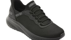 Pantofi sport SKECHERS negri, BOBS SQUAD CHAOS, din material textil