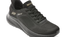 Pantofi sport SKECHERS negri, BOBS SQUAD CHAOS, din material textil