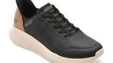 Pantofi sport SKECHERS negri, BOBS SQUAD CHAOS, din piele ecologica