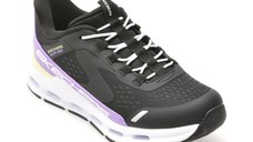 Pantofi sport SKECHERS negri, GLIDE-STEP, din material textil