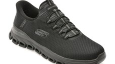Pantofi sport SKECHERS negri, GLIDE-STEP, din material textil