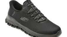 Pantofi sport SKECHERS negri, GLIDE-STEP, din material textil