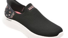 Pantofi sport SKECHERS negri, GO WALK FLEX, din material textil
