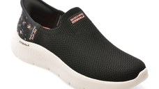 Pantofi sport SKECHERS negri, GO WALK FLEX, din material textil