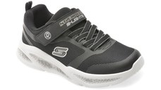 Pantofi sport SKECHERS negri, METEOR-LIGHTS, din material textil