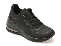 Pantofi sport SKECHERS negri, MILLION AIR, din piele ecologica - 1