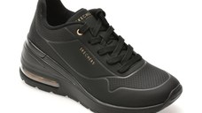 Pantofi sport SKECHERS negri, MILLION AIR, din piele ecologica