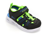 Pantofi sport SKECHERS negri, SOLA GLOW SANDAL, din piele ecologica - 1