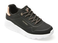 Pantofi sport SKECHERS negri, UNO LITE, din piele ecologica - 1