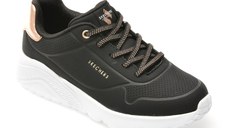 Pantofi sport SKECHERS negri, UNO LITE, din piele ecologica