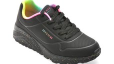 Pantofi sport SKECHERS negri, UNO LITE, din piele ecologica