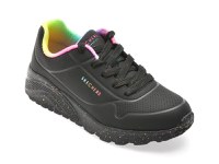 Pantofi sport SKECHERS negri, UNO LITE, din piele ecologica - 1