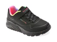 Pantofi sport SKECHERS negri, UNO LITE, din piele ecologica - 1