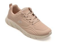 Pantofi sport SKECHERS nude, BOBS B FLEX LO, din piele ecologica - 1