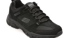 Pantofi sport SKECHERS OAK CANYON negri din material textil si piele naturala
