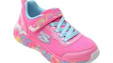 Pantofi sport SKECHERS roz, ETERNAL HEART LIGHTS, din material textil