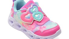 Pantofi sport SKECHERS roz, HEART LIGHTS, din material textil